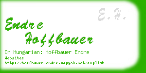 endre hoffbauer business card